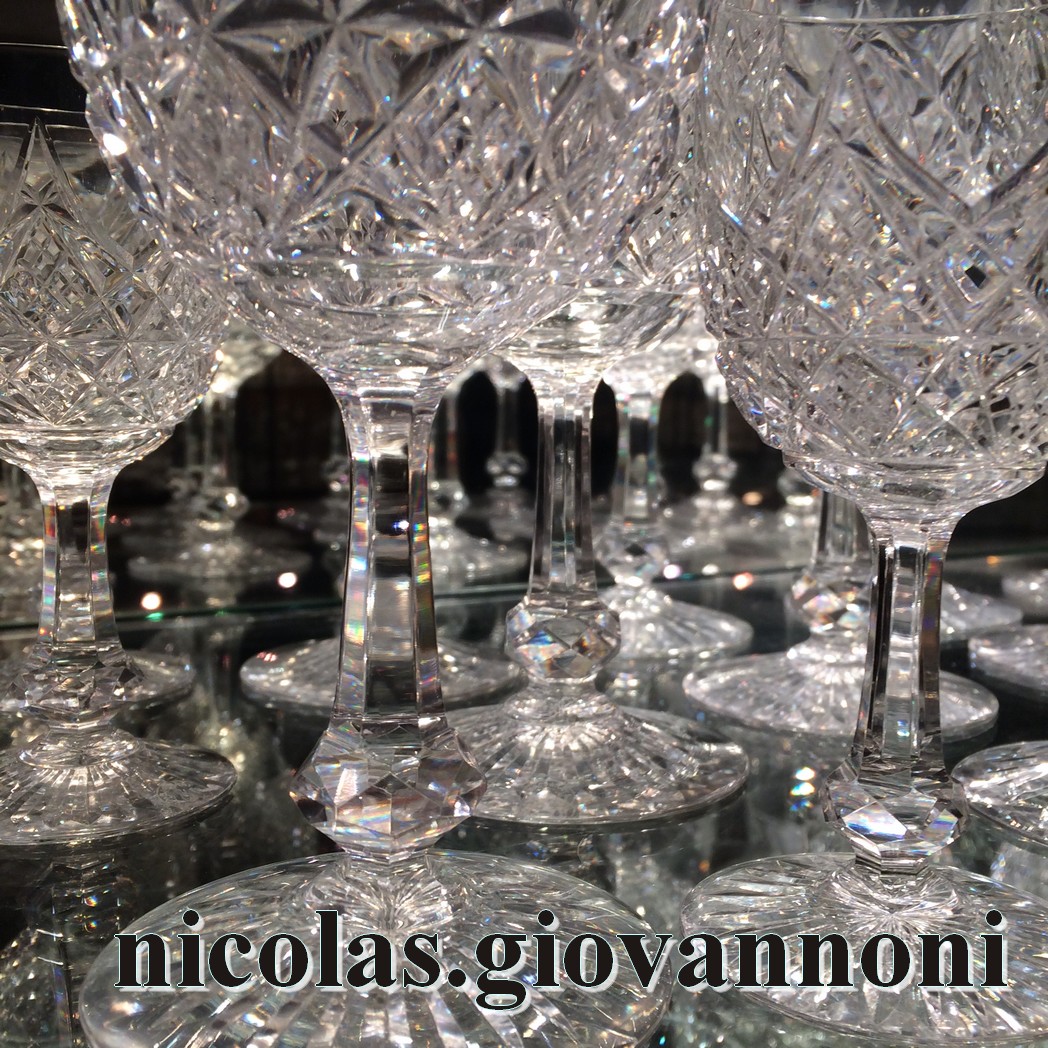 12 verres à eau en cristal Baccarat